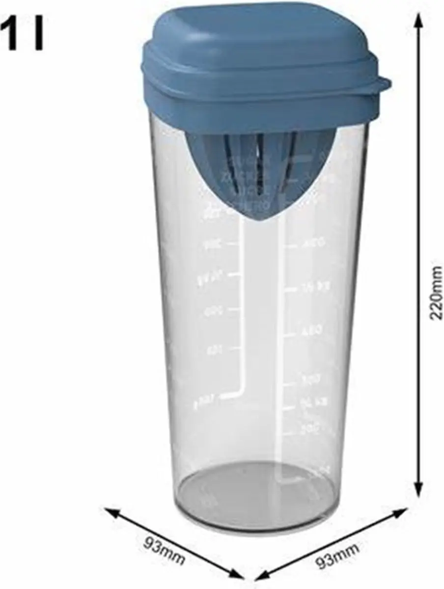 Rotho Loft Shaker met Pers 1L - Horizon Blauw