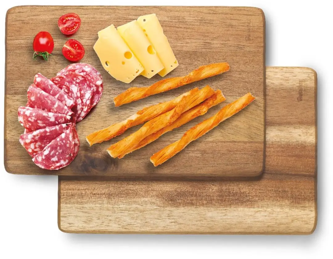 Metaltex Snackplank Set 2 Stuks - Acaciahout 23x15cm