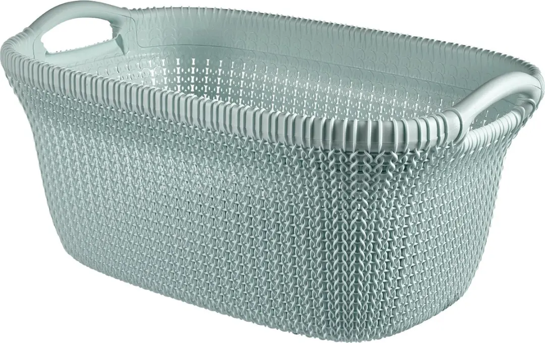 Curver Knit Wasmand 40L - 2 Stuks Misty Blue
