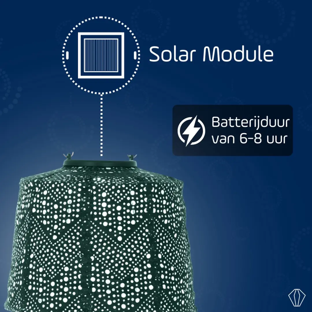 Lumiz Solar Lampion Wenen Set - 3 Stuks - Groen/Paars/Future Dusk