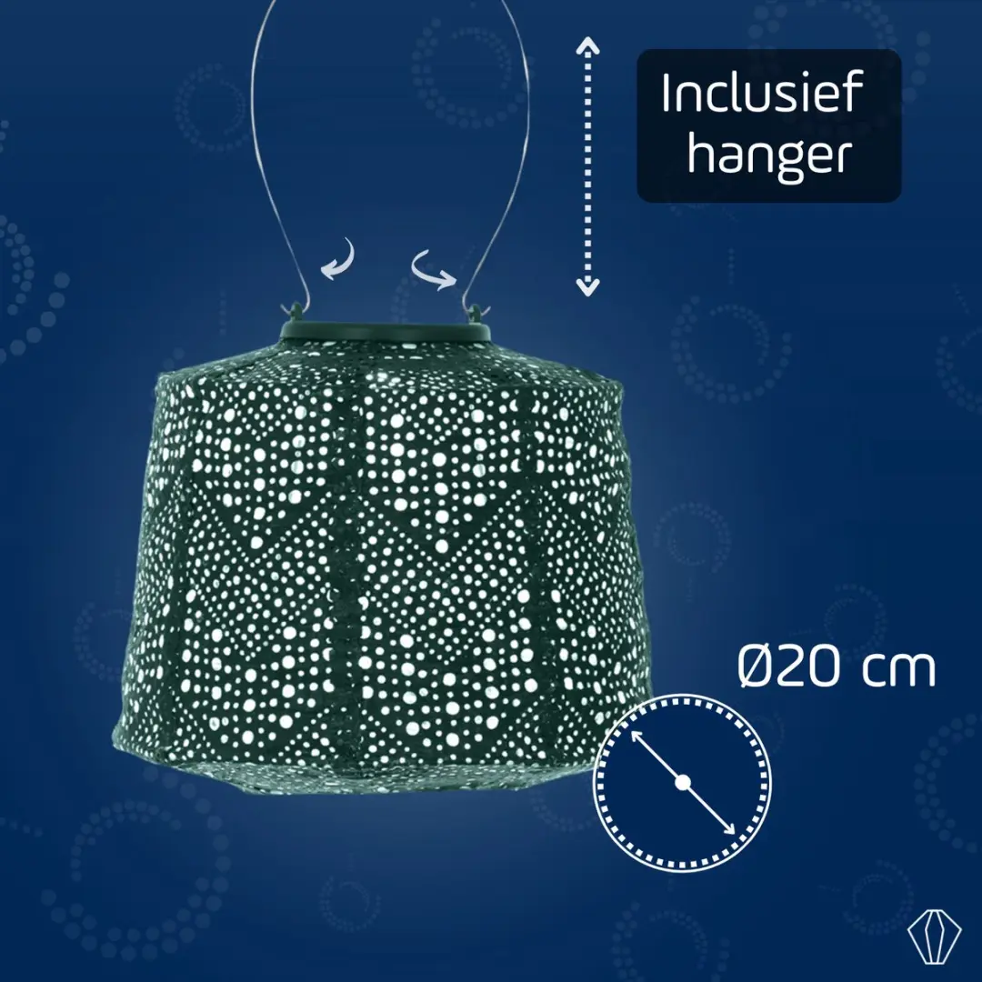 Lumiz Solar Lampion Wenen Set - 3 Stuks - Groen/Paars/Future Dusk
