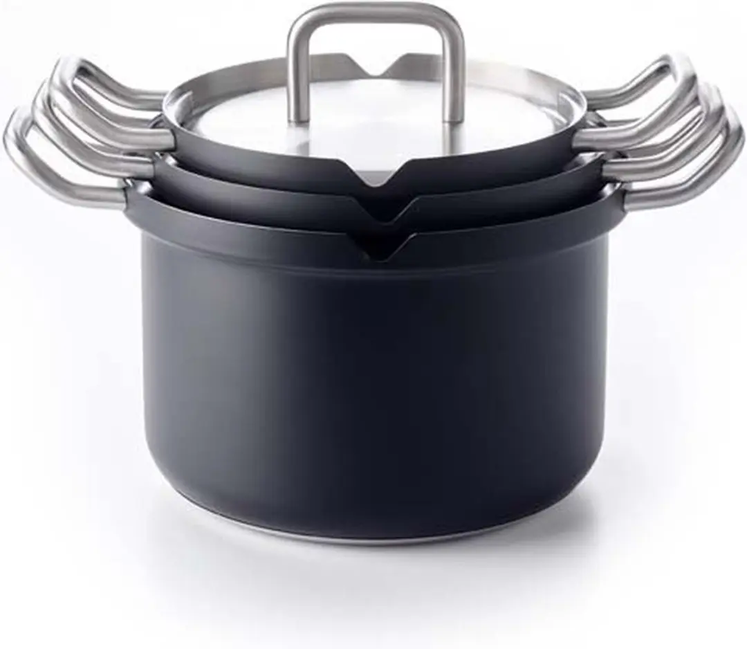 BK Q-linair Master Black Pannenset 4-delig - 16/18/20cm - Zwart