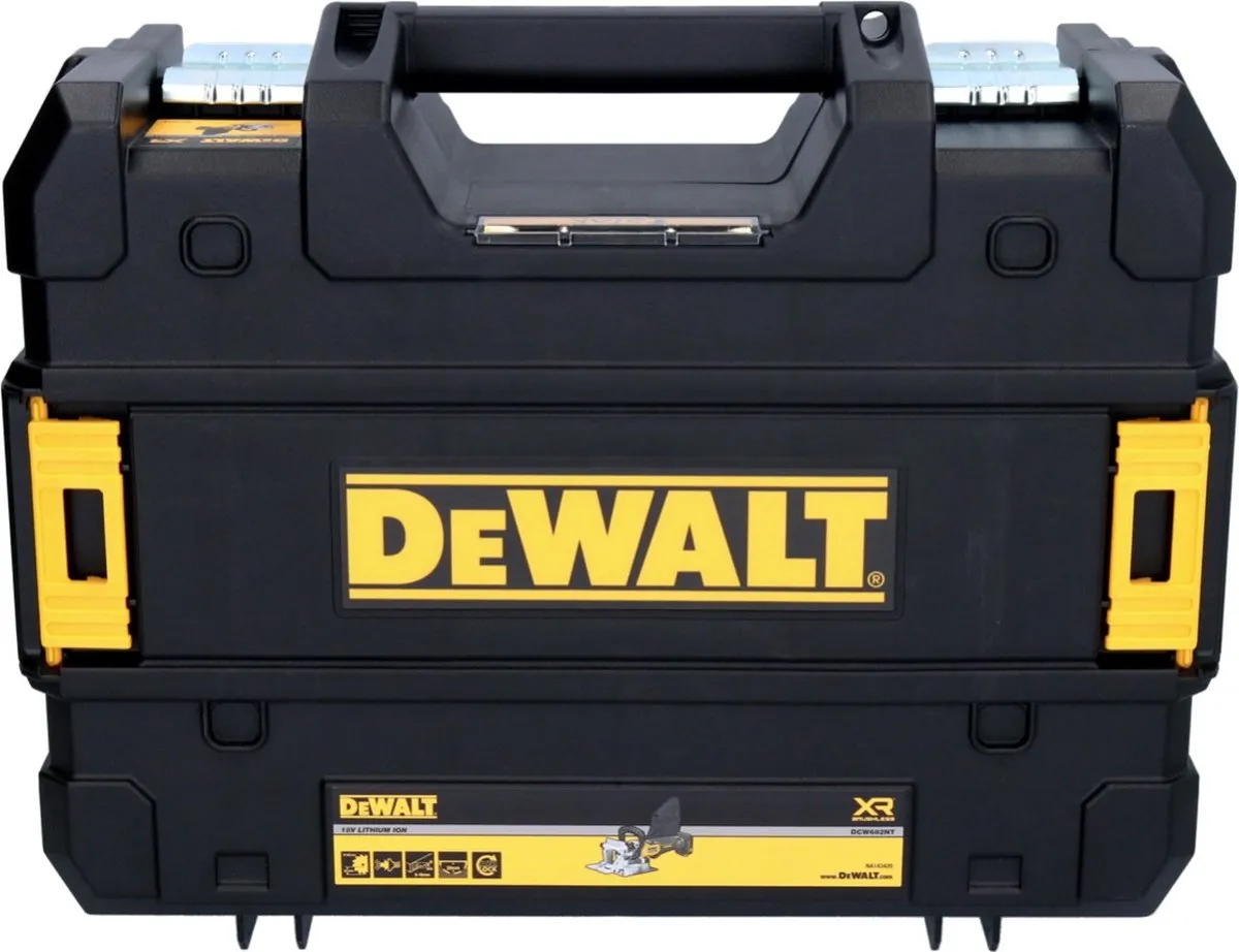 DeWalt DCW 682 P1T Platte Deuvelfrees 18V - 102x20mm - Borstelloos - Geel/Zwart - afbeelding 5 van 5