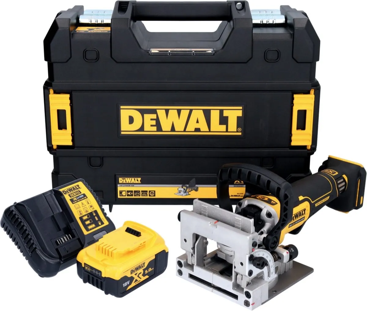 DeWalt DCW 682 P1T Platte Deuvelfrees 18V - 102x20mm - Borstelloos - Geel/Zwart - afbeelding 2 van 5