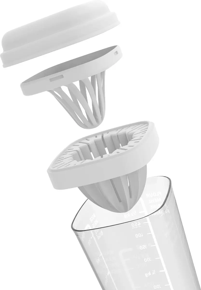 Rotho LOFT Shaker met Citruspers 1L - Wit/Transparant