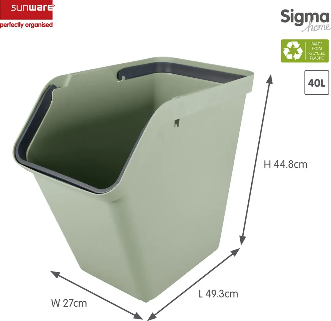 Sunware Sigma Home Sorteerunit 40L - Lichtgroen