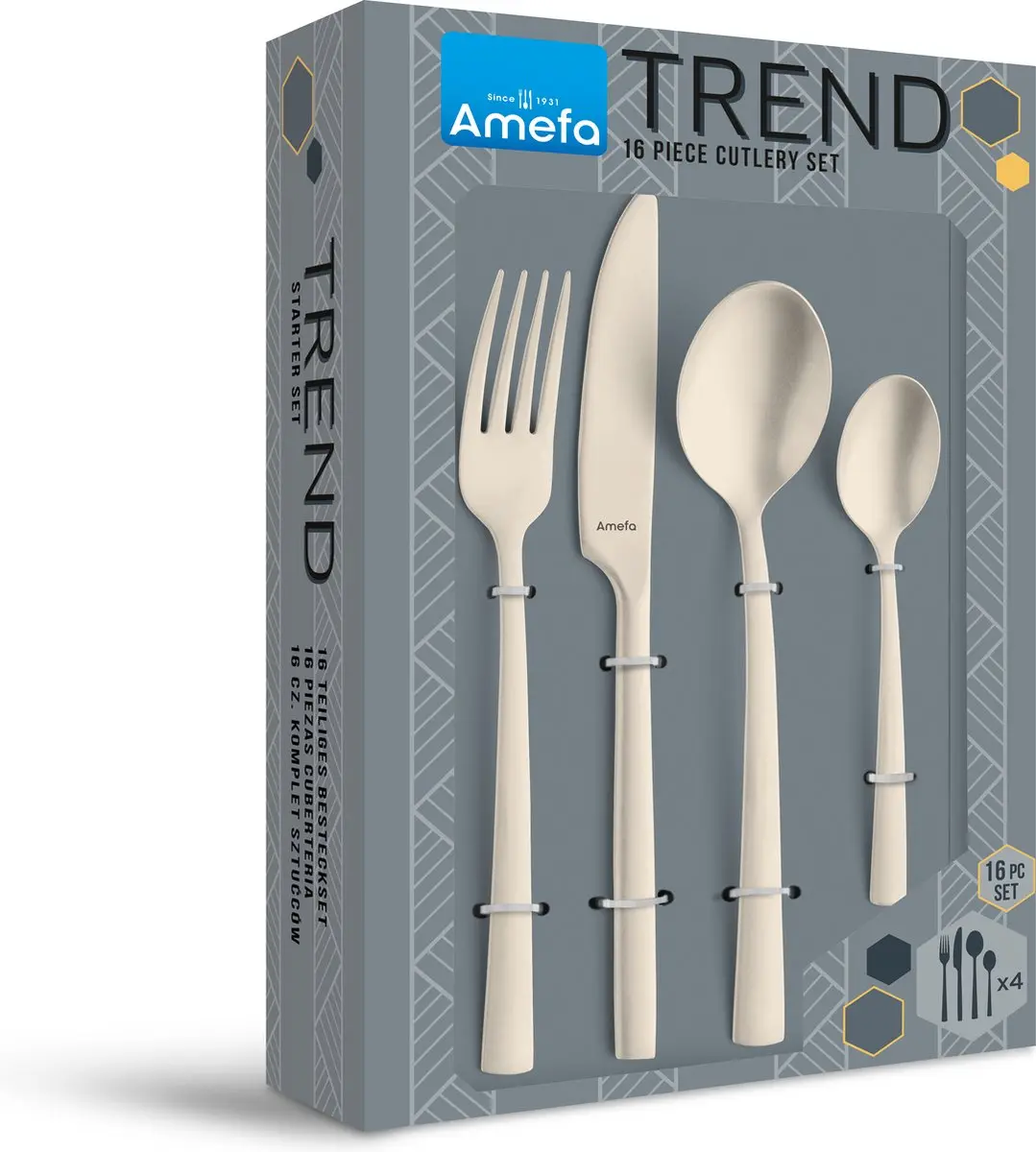 Amefa Manille Vintage Bestekset 16-delig - 4 Personen - Champagne
