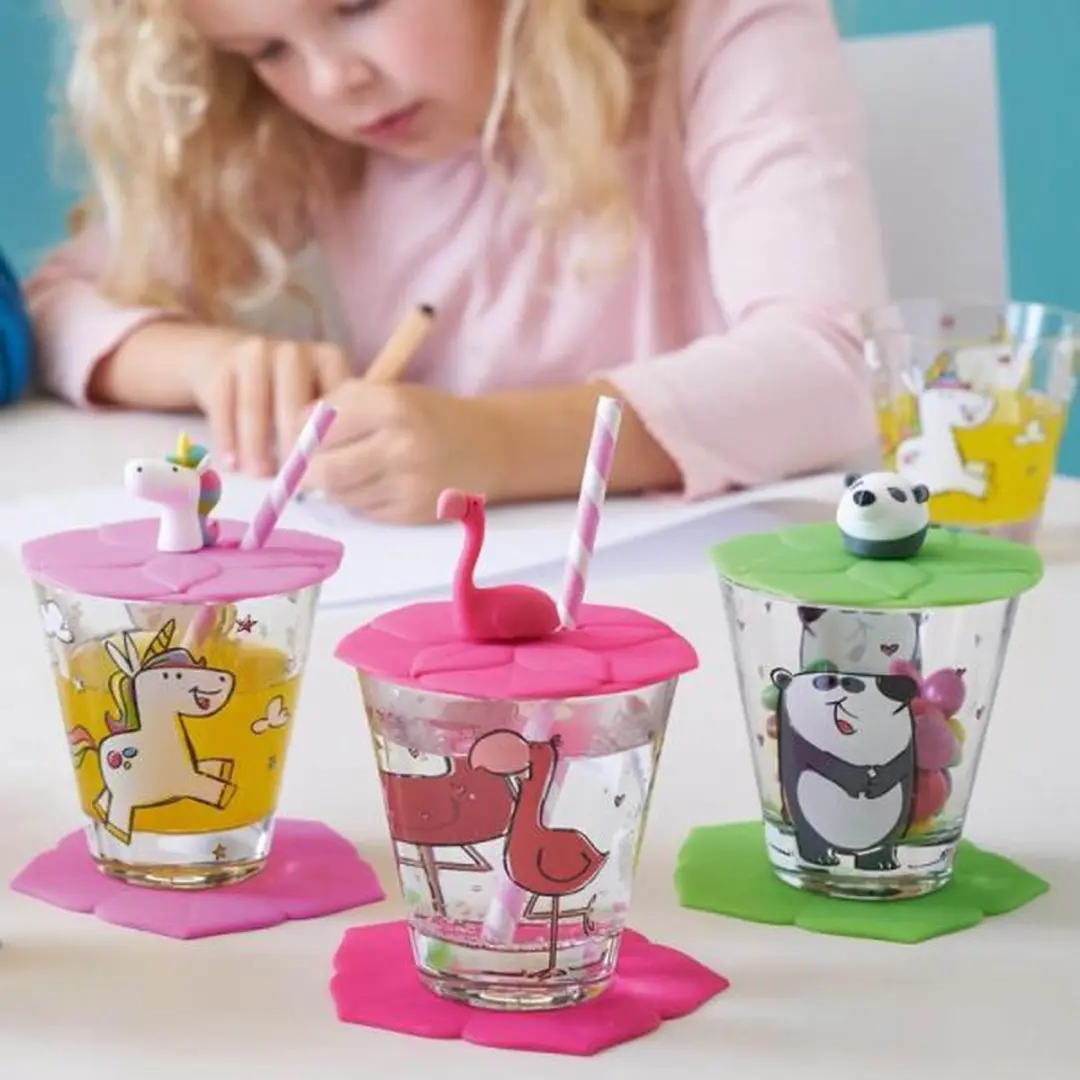 Leonardo Bambini Drinkset 9-delig - Flamingo/Panda/Unicorn