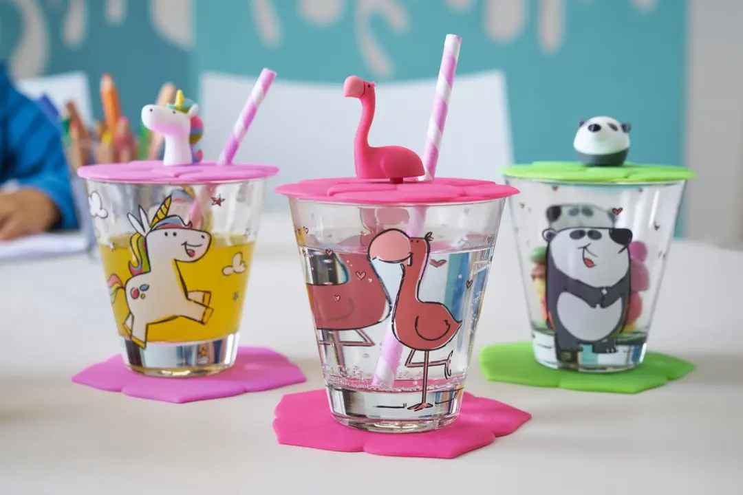 Leonardo Bambini Drinkset 9-delig - Flamingo/Panda/Unicorn