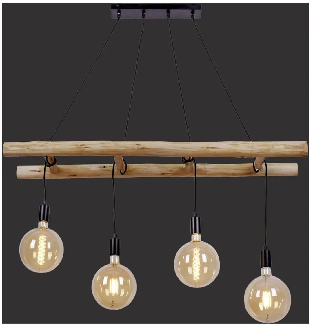 Paul Neuhaus Scala Landelijke Hanglamp 4-lichts - 120cm - Bruin - afbeelding 6 van 6