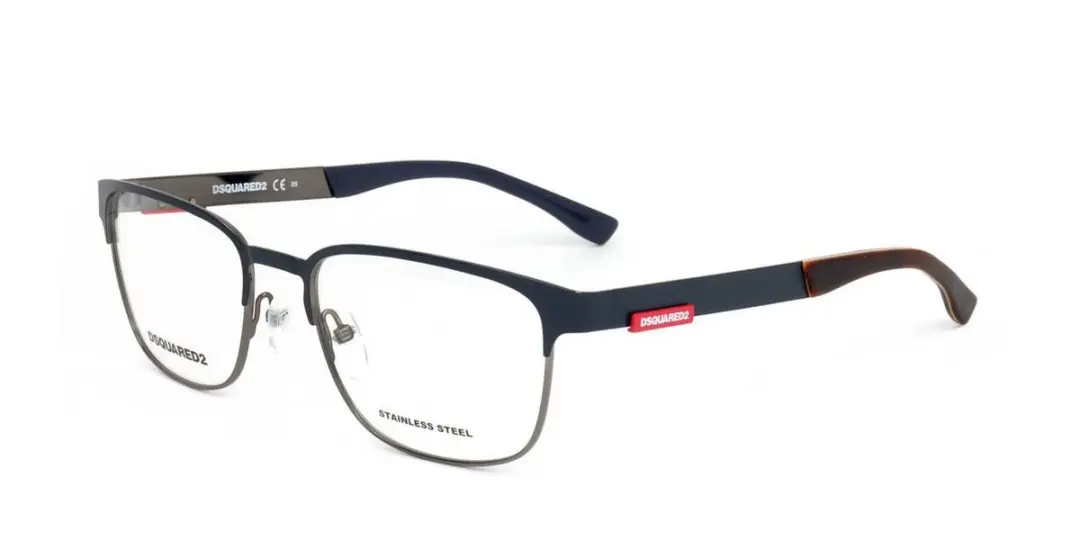 Dsquared2 D2 0005 Matte blue dark ruthenium 54/19/145 MAN Brilmonturen