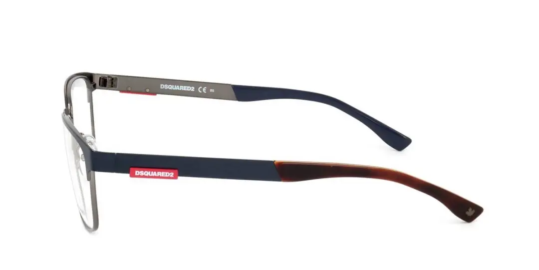Dsquared2 D2 0005 Brilmontuur - Matte Blue Dark Ruthenium