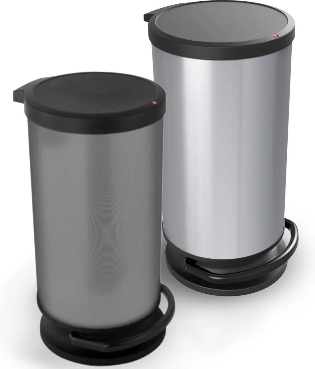 Rotho Paso Pedaalemmer 30L - Zilver Metallic