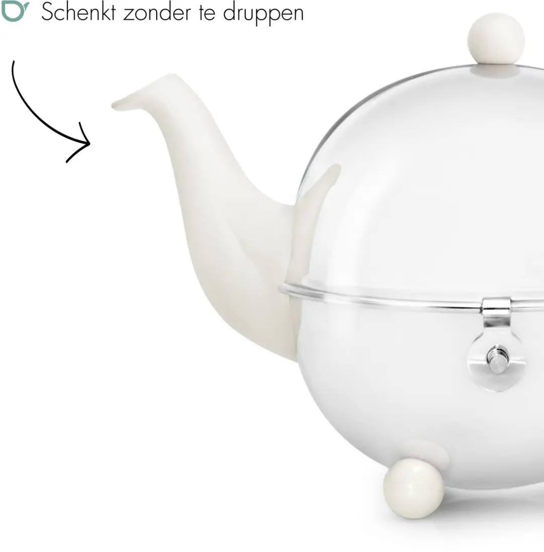 Bredemeijer Cosy Theepot Dubbelwandig 0,9L - Wit