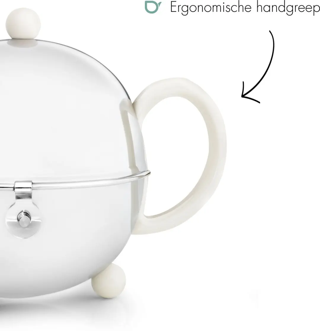 Bredemeijer Cosy Theepot Dubbelwandig 0,9L - Wit