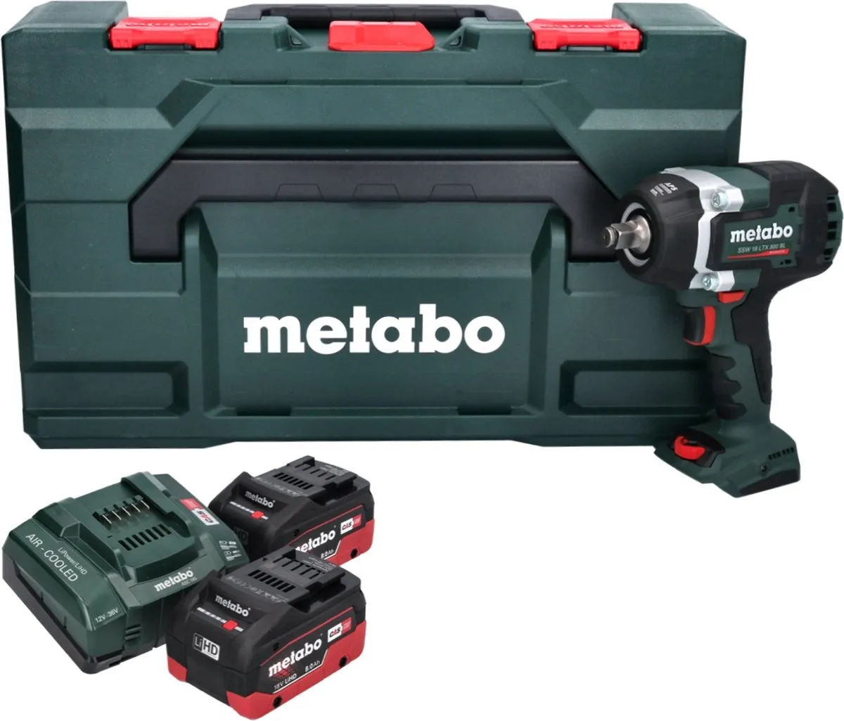 Metabo SSW 18 LTX 800 BL Slagmoersleutel - 800Nm - 2x 8,0Ah + Oplader