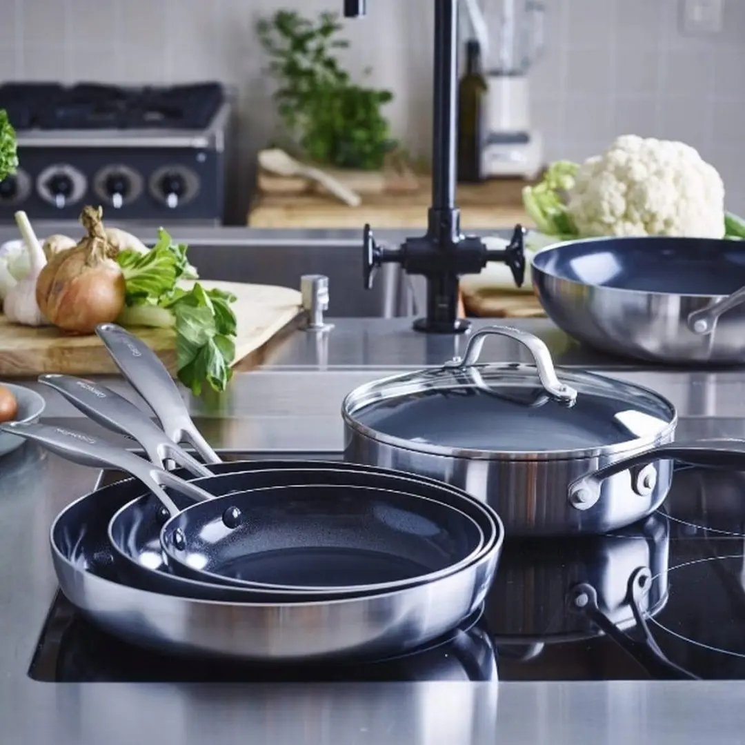 GreenPan Geneva Tri-Ply Koekenpan 24cm - PFAS-vrij - Zwart