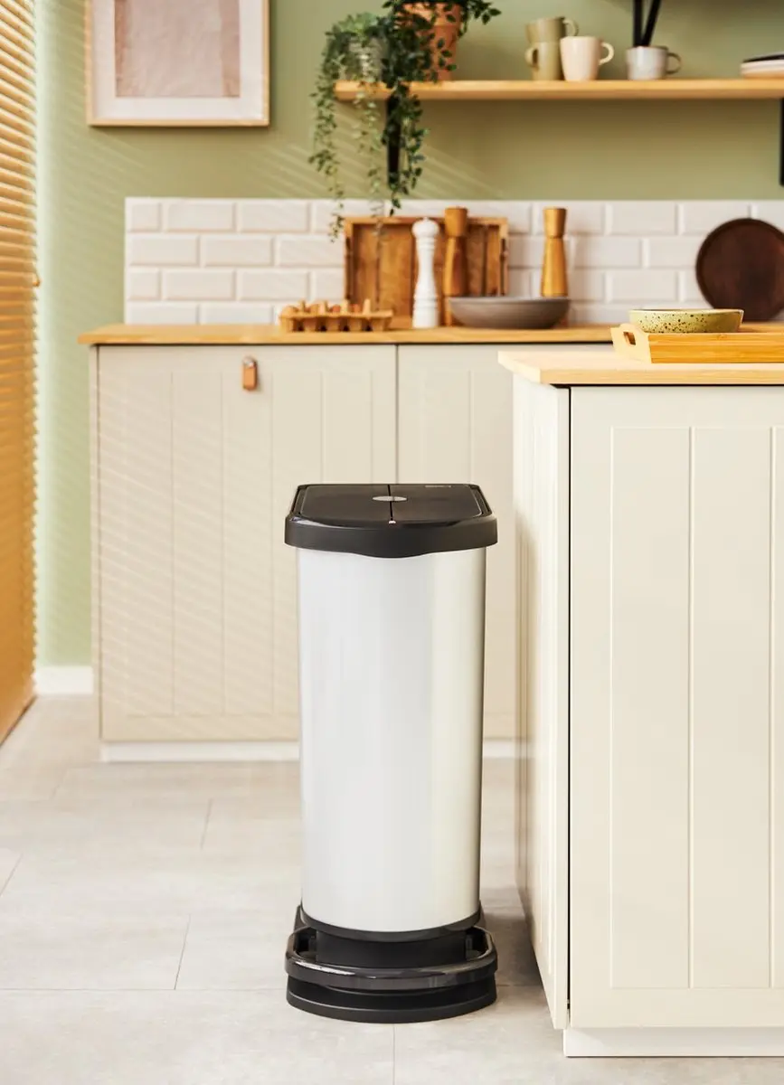Rotho Paso Pedaalemmer 50L - 2x25L Zilver Metallic