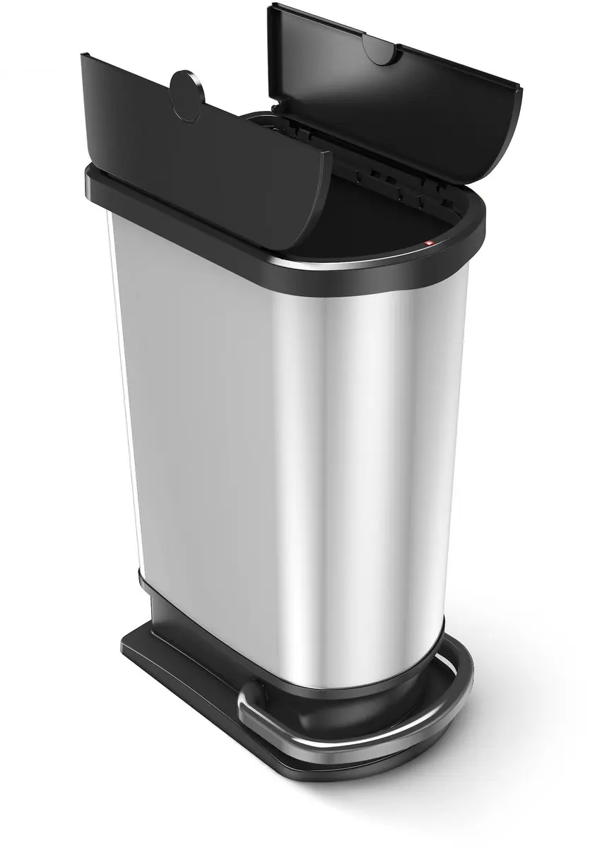 Rotho Paso Pedaalemmer 50L - 2x25L Zilver Metallic