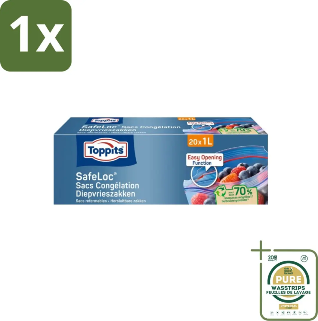 Toppits Safeloc Diepvrieszakken 1L