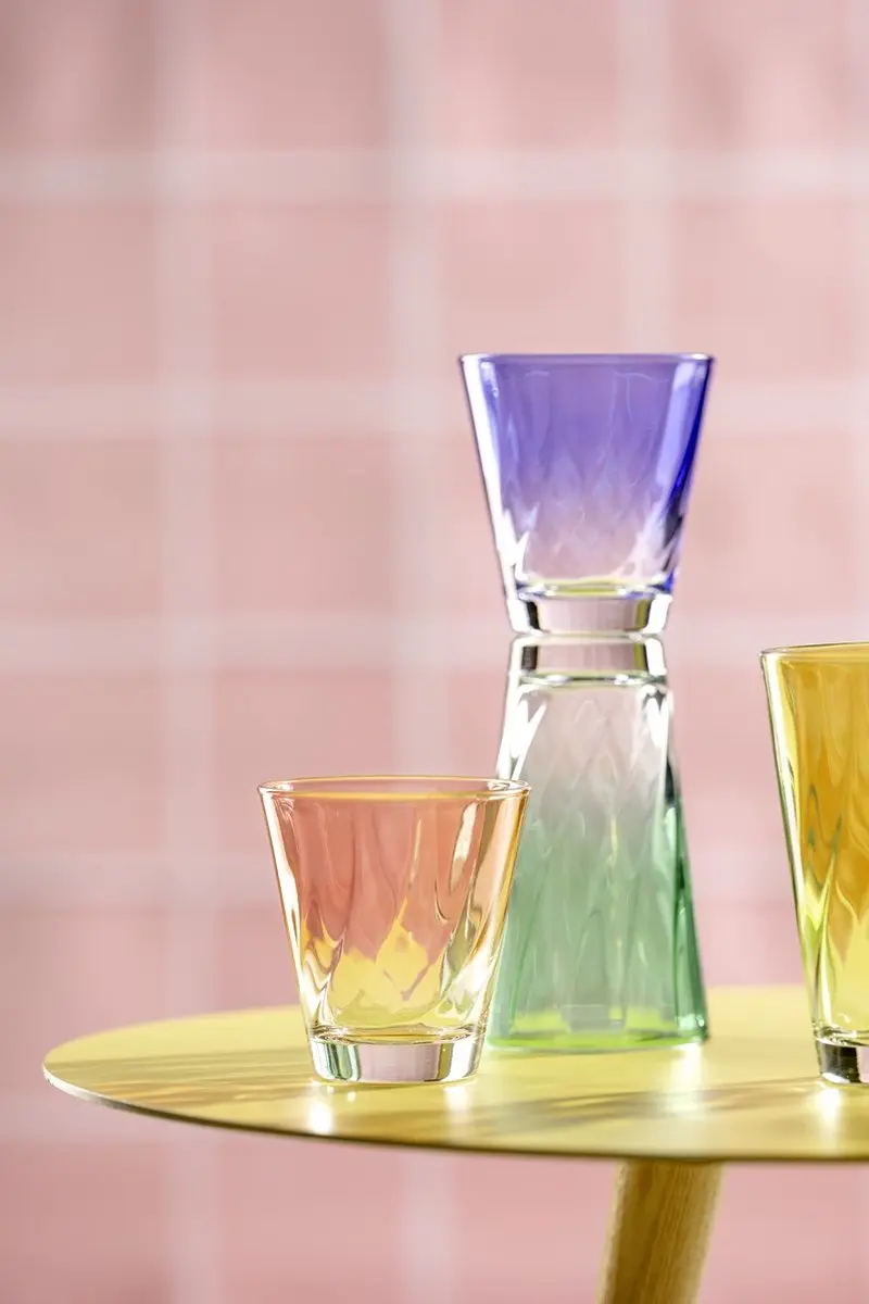 Leonardo Twist Drinkglas 300ml - Groen - Set van 4
