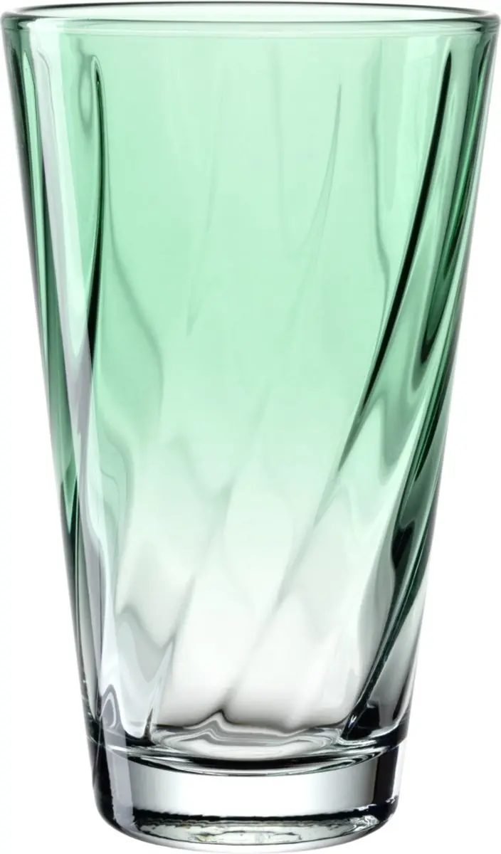Leonardo Twist Drinkglas 300ml - Groen - Set van 4