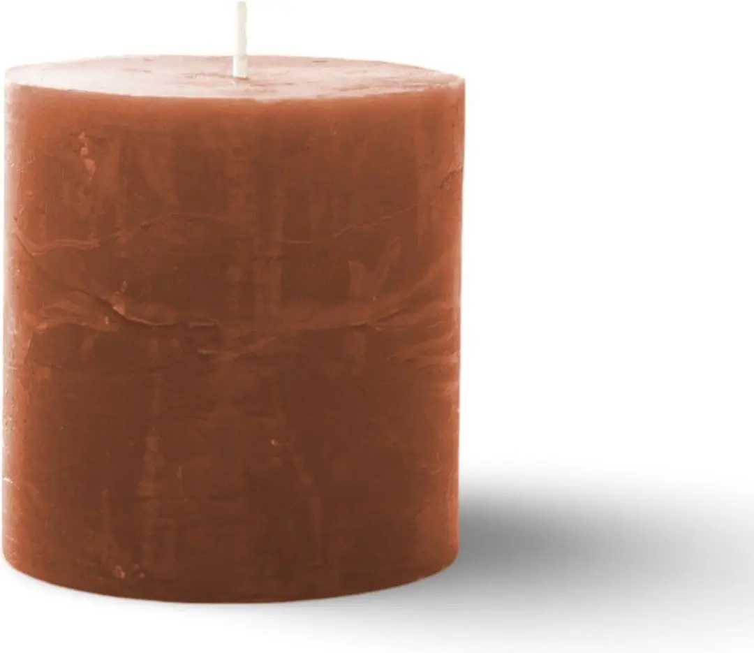 Spaas Rustieke Pillarkaars Cognac - 6 Stuks