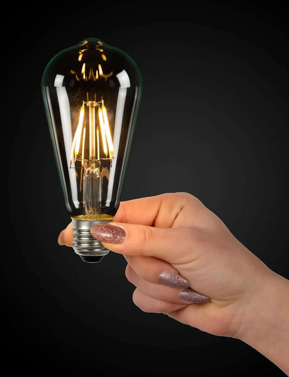 Lucide ST64 Class B LED Filamentlamp 7W 2700K - Ø6,4cm Transparant
