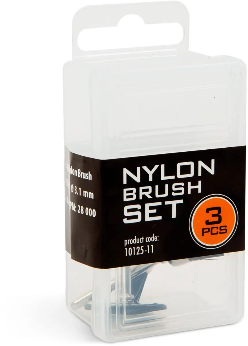 Handy Nylon Borstel Set 10125-11 - 3-delig - Ø3,1mm - Max 28.000 RPM
