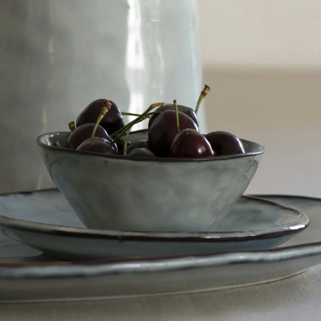 Dutch Rose Organic Kommen Set 4 Stuks - Ø14cm - Blauw