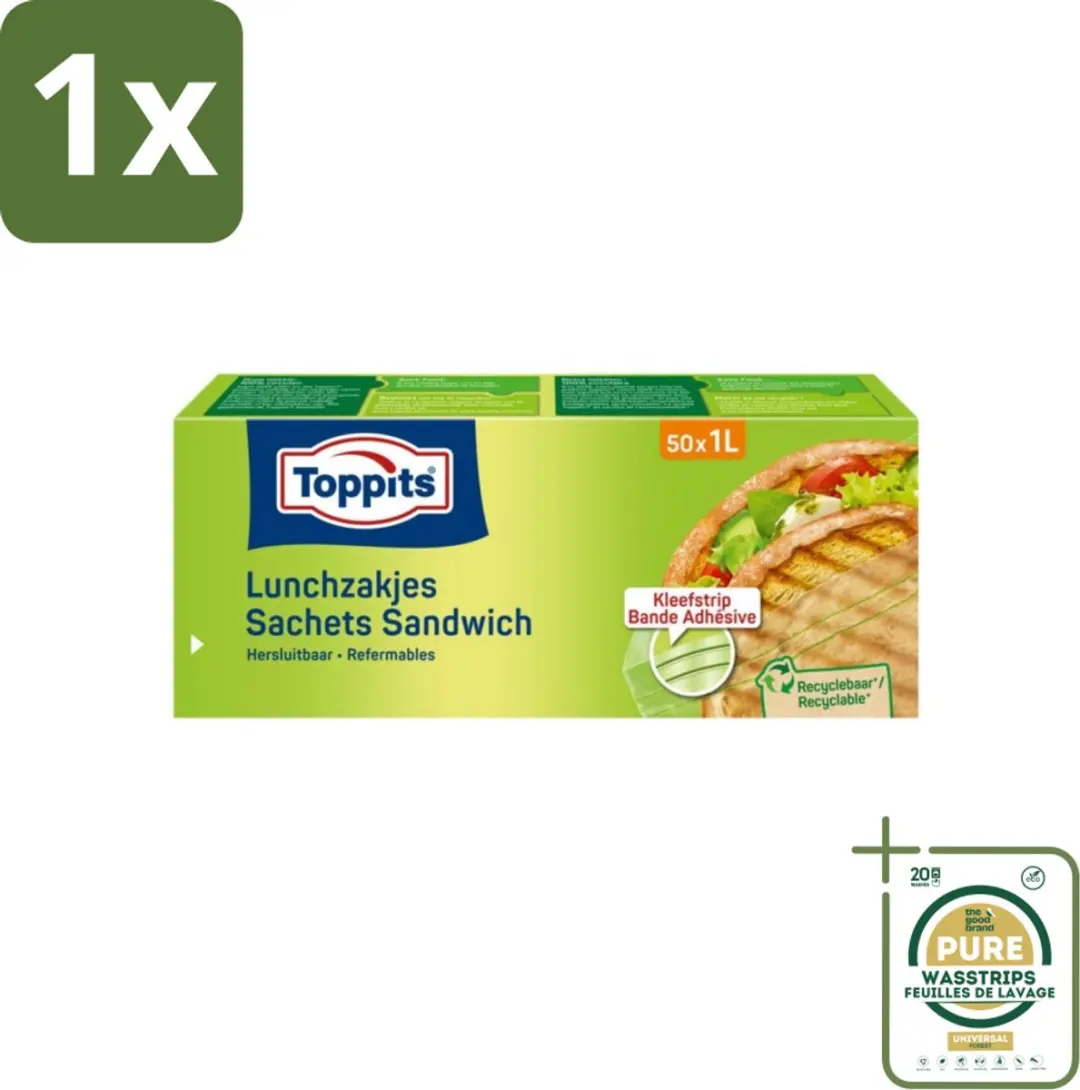 Toppits Lunchzakjes Hersluitbaar 1L