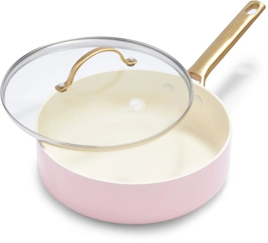 GreenPan Padova Roze Keramische Hapjespan 24cm - Met deksel