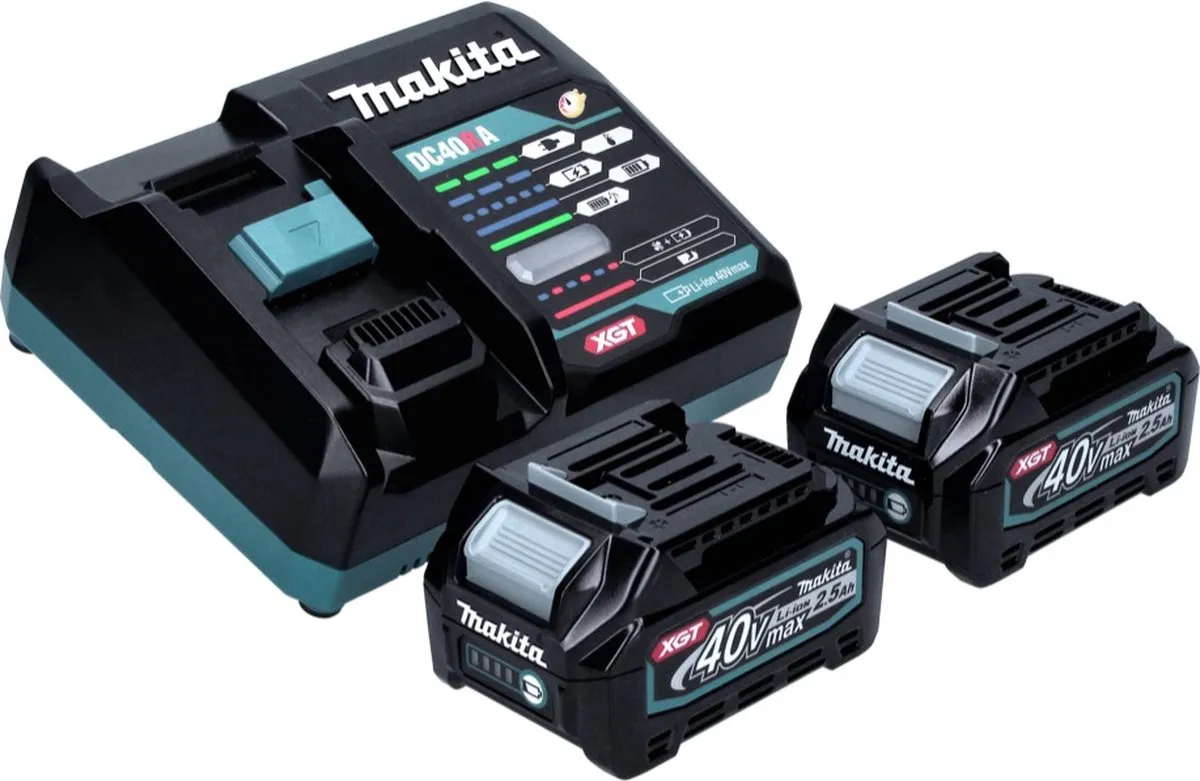 Makita 191L76-1 Accu & Lader 40V 2.5Ah - 2x accu + lader