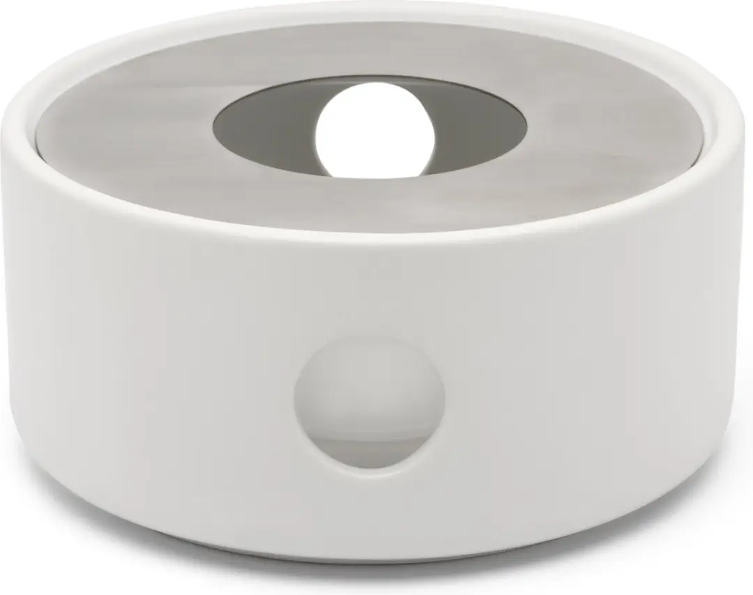 Bredemeijer Theeset Umea - Theepot 1,2L met theelichtwarmer - 6 Kopjes - Wit