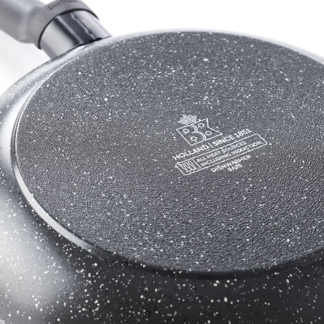 BK Universe Koekenpannenset 3-delig 20/24/28cm - PFAS-vrij - Zwart/Graniet