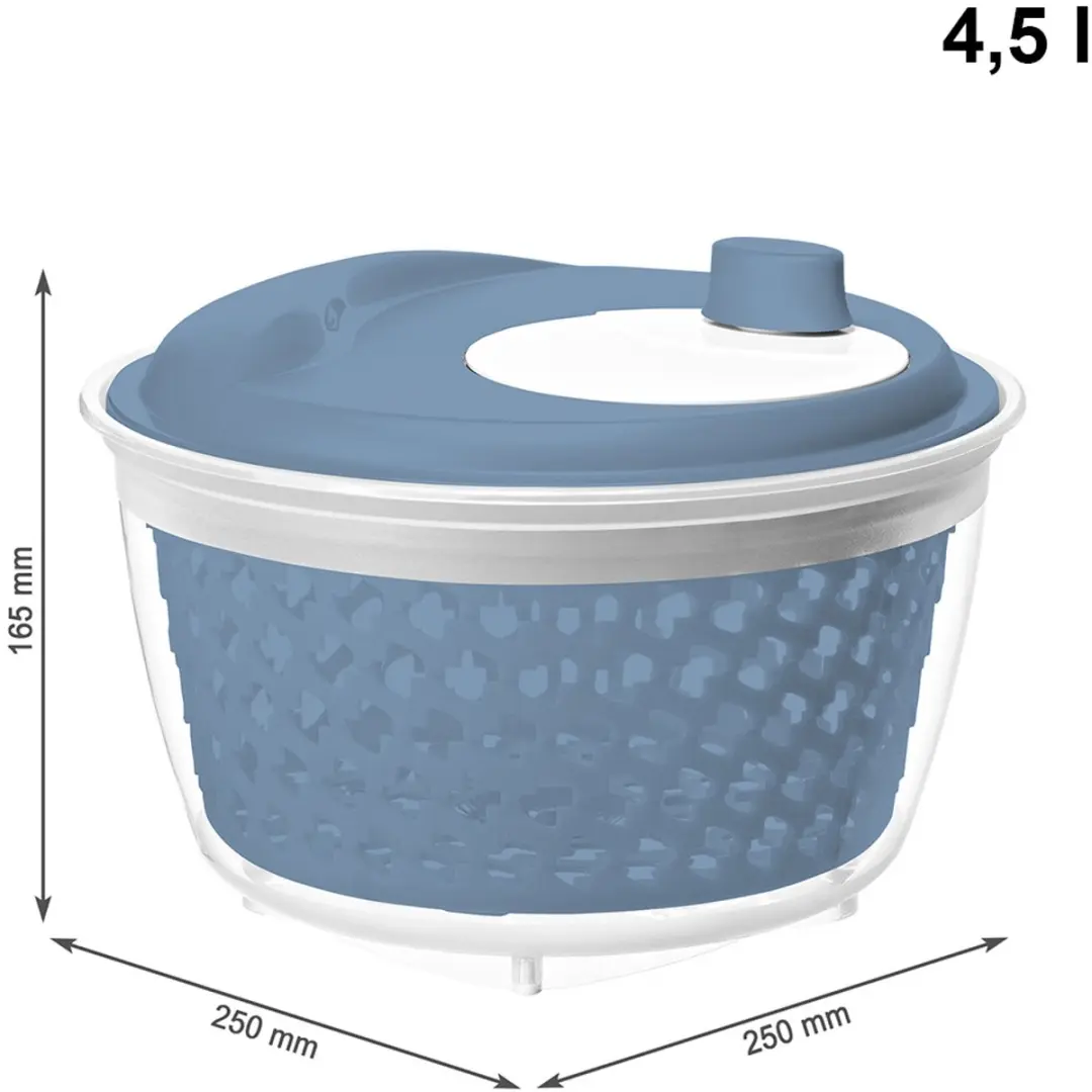 Rotho Fresh Slacentrifuge Horizon blauw 4,5L - 3-delig