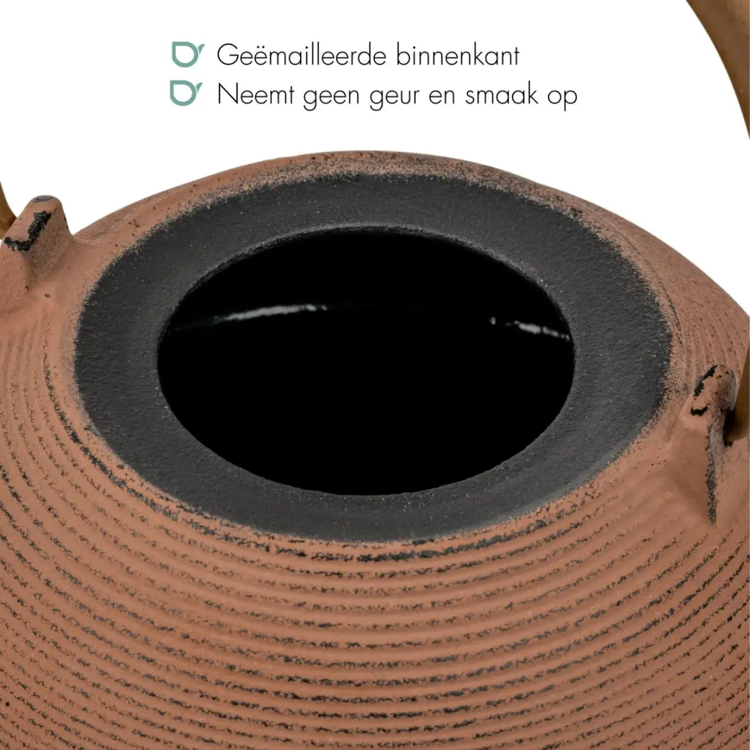 Bredemeijer Theepot Sakura 1,2L Gietijzer - Maroon - 6 Kopjes