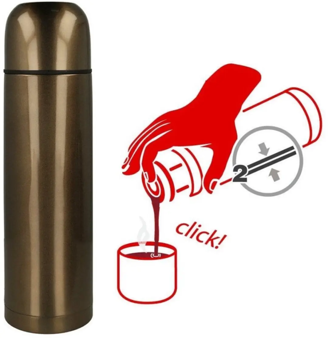 Metaltex Thermosfles 500ml Metallic Brown - MPN 899762/897