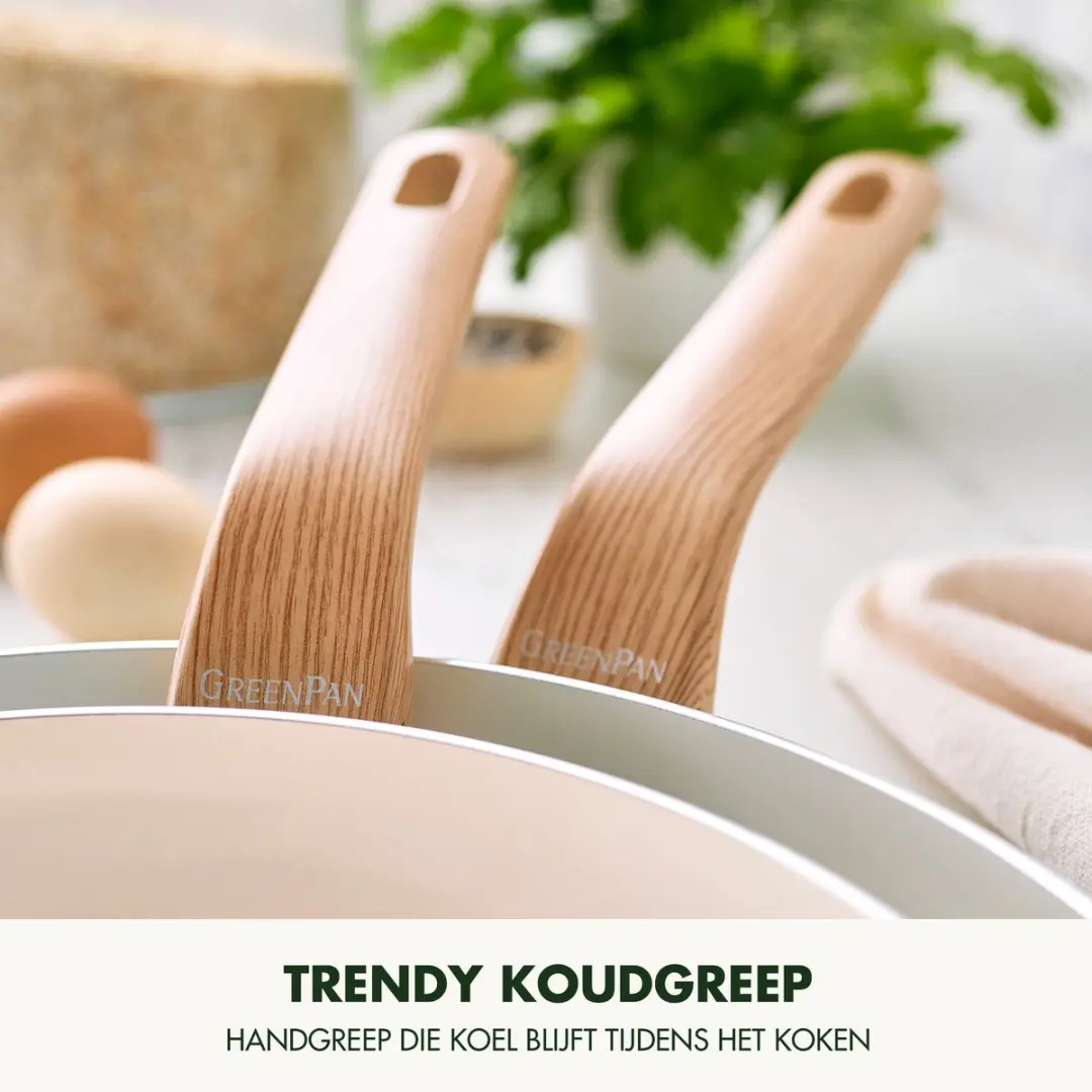 GreenPan Essence CC010209-001 Koekenpannenset 2-delig - 26/30cm - Taupe - afbeelding 6 van 6