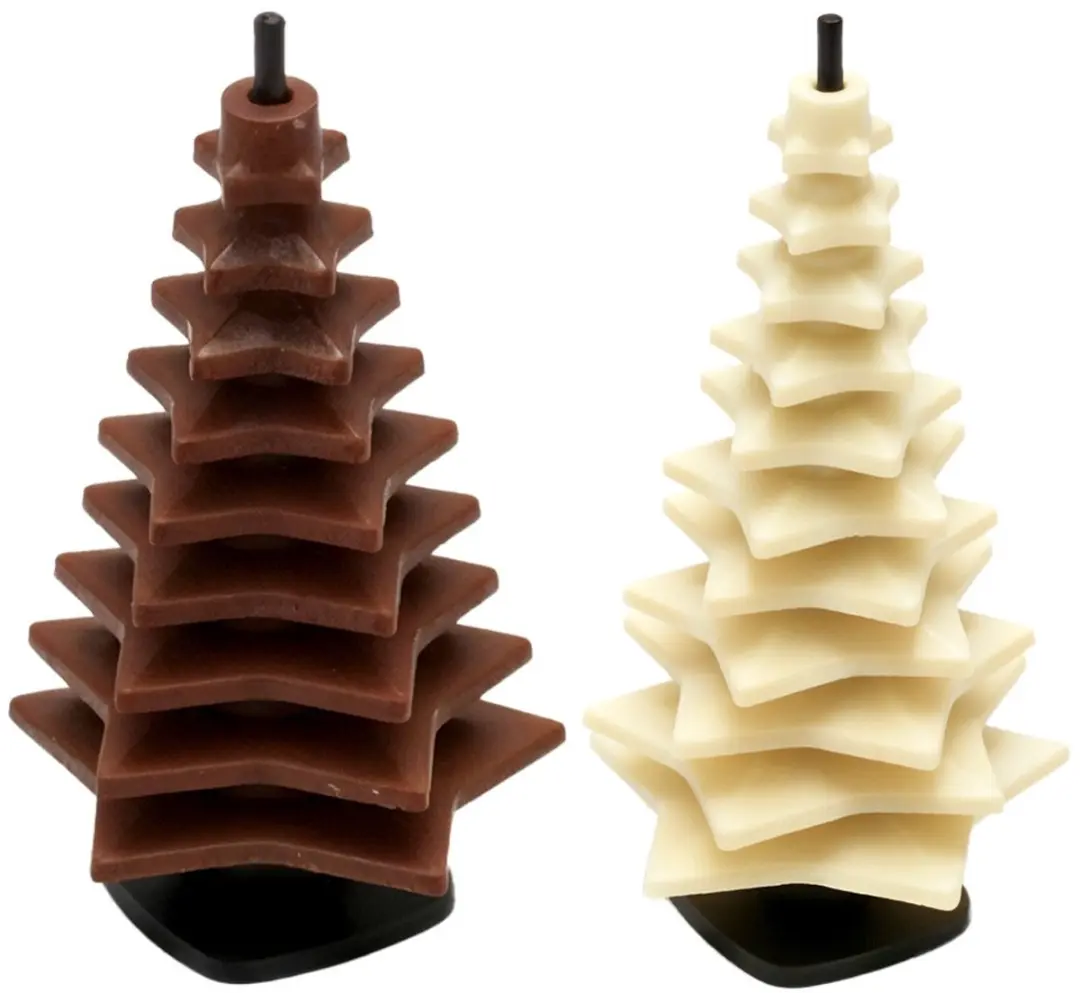 La Cucina Silicone Chocoladevorm Kerstboom 9-delig - Rood