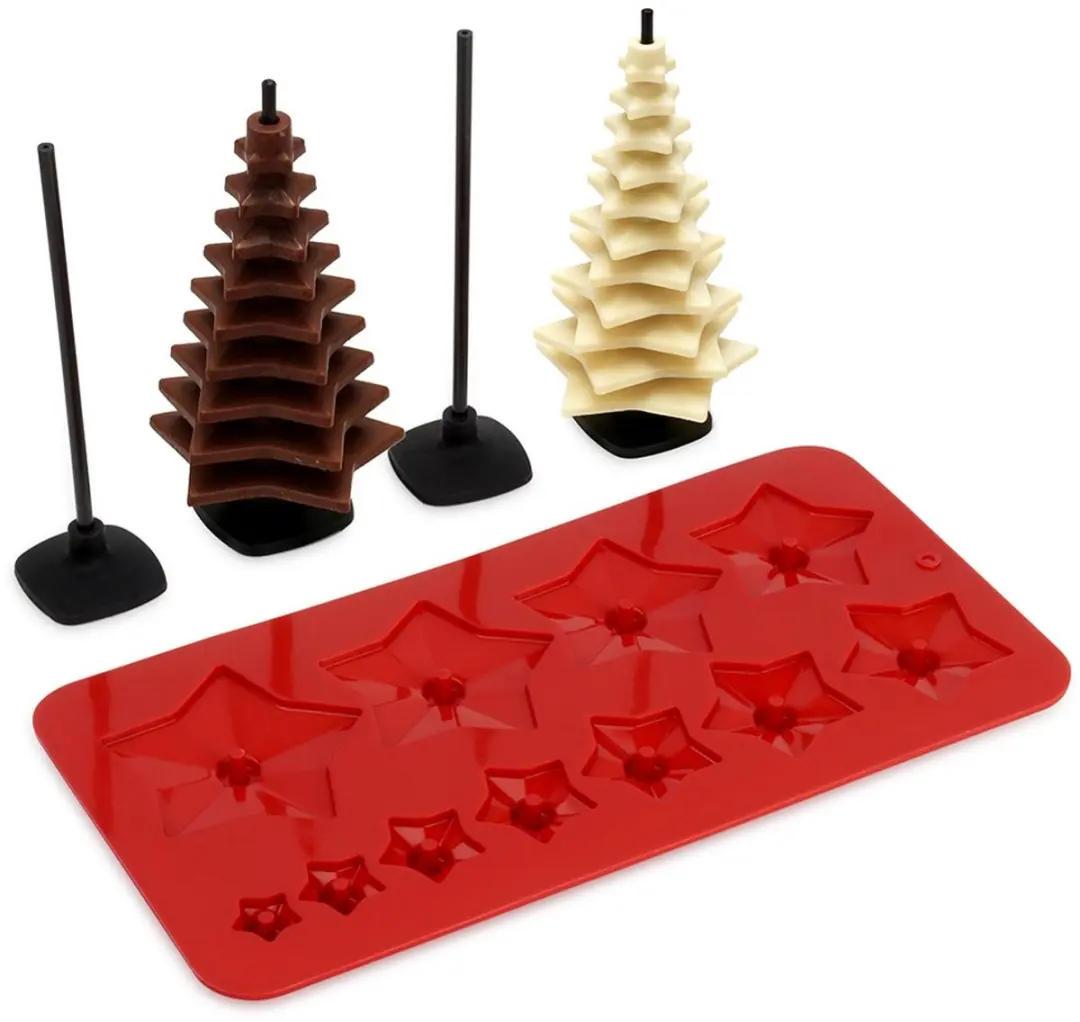 La Cucina Silicone Chocoladevorm Kerstboom 9-delig
