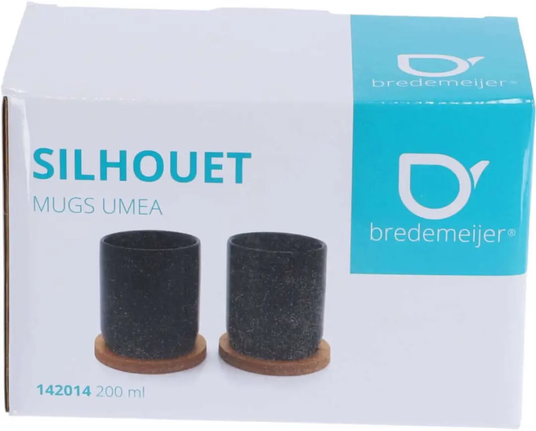 Bredemeijer Umea Kopjes Set 200ml - Mat zwart - MPN 142014 - afbeelding 6 van 6