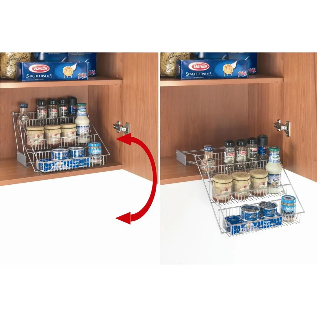 Metaltex Up & Down Uitklapbaar Kruidenrek - Zilver - afbeelding 6 van 6