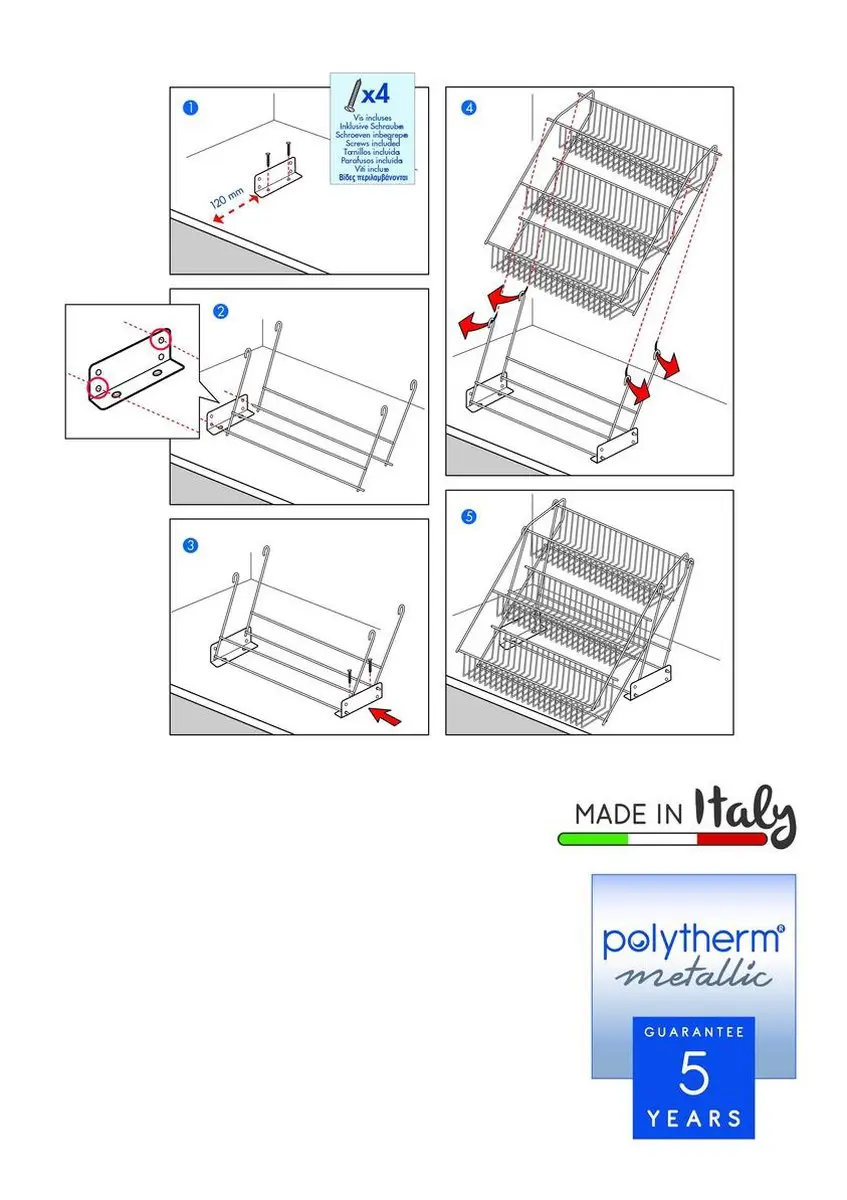 Metaltex Up & Down Uitklapbaar Kruidenrek - Zilver