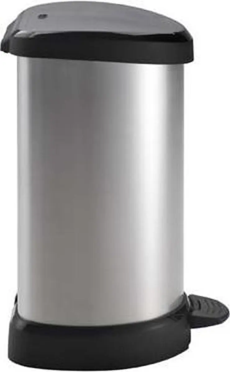 Curver Decobin Prullenbak 15L - Metallic
