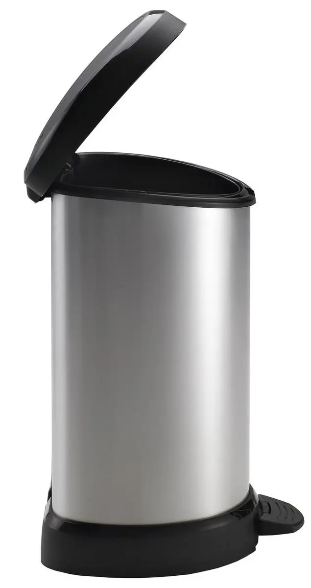 Curver Decobin Prullenbak 15L - Metallic