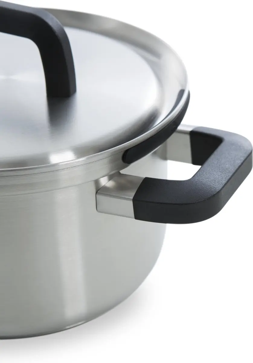 BK Flow Cool Pannenset 4-delig B9920.004 - 16/18/20cm Inductie - RVS - Zilver