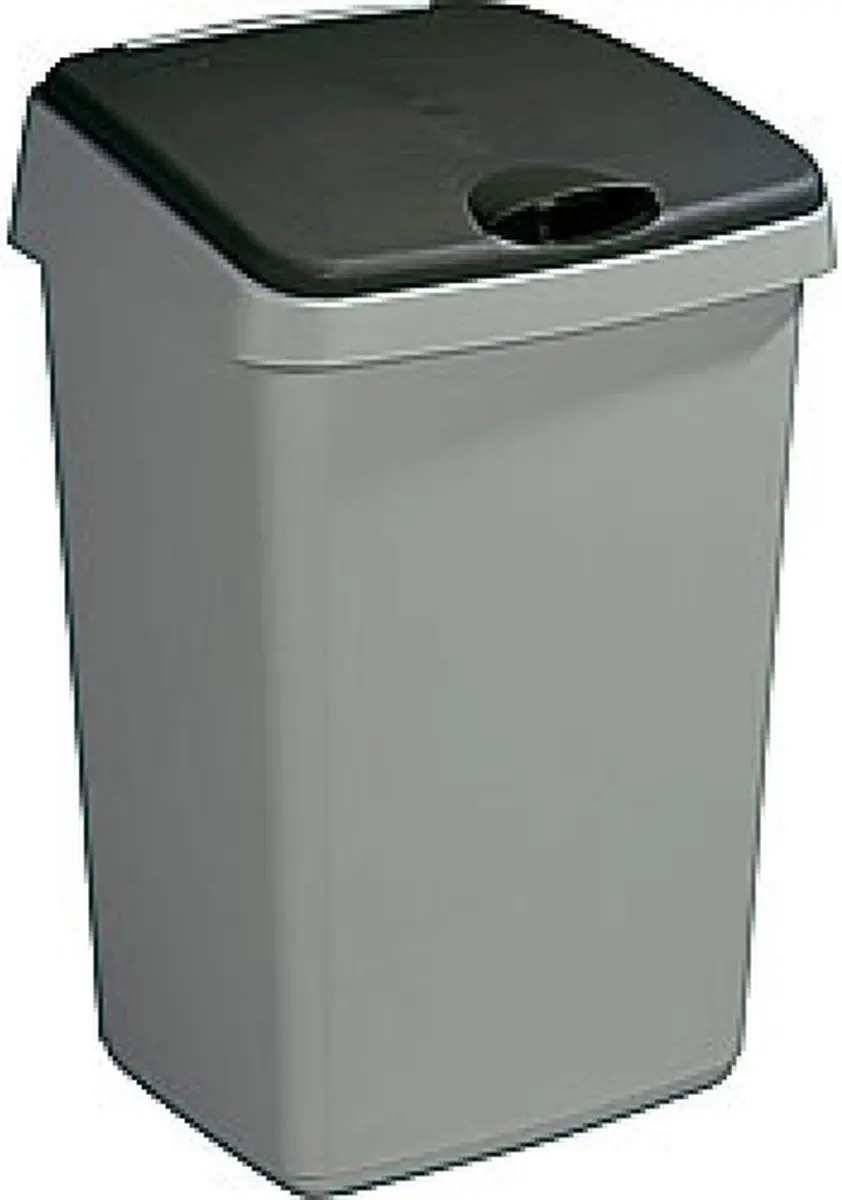 Sunware Delta Prullenbak 25L - Metallic/Zwart
