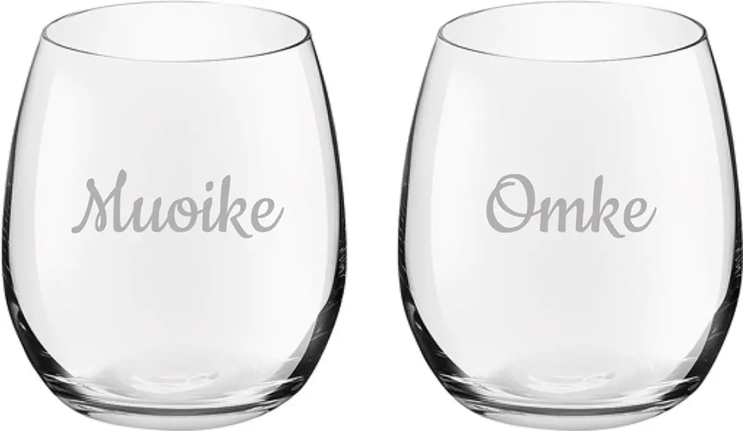 Royal Leerdam Gegraveerd Drinkglas Muoike & Omke