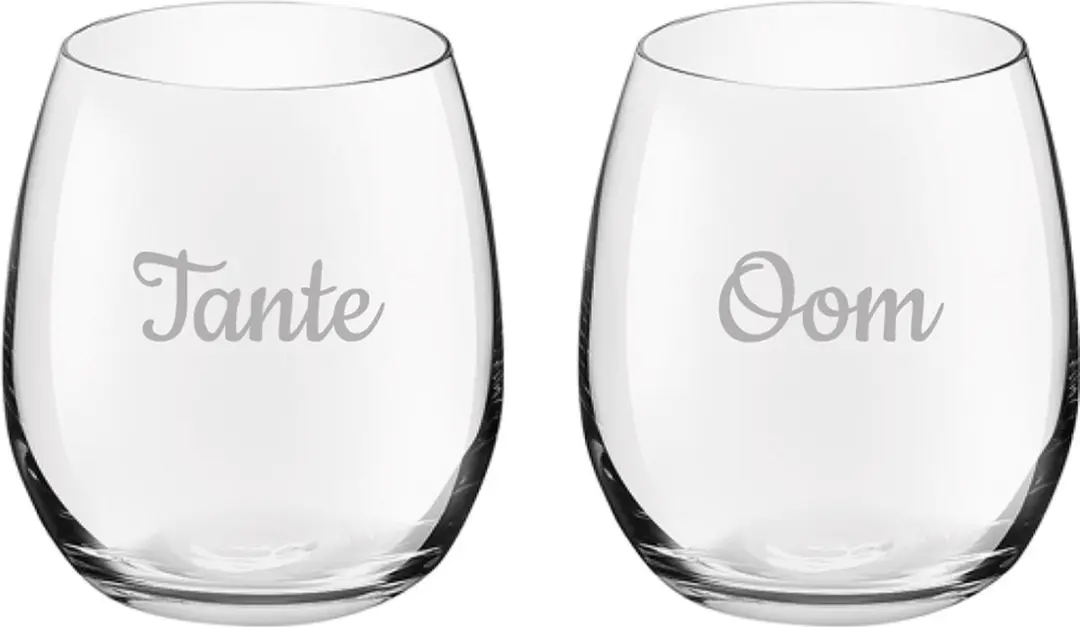 Royal Leerdam Gegraveerd Drinkglas Tante & Oom 39cl
